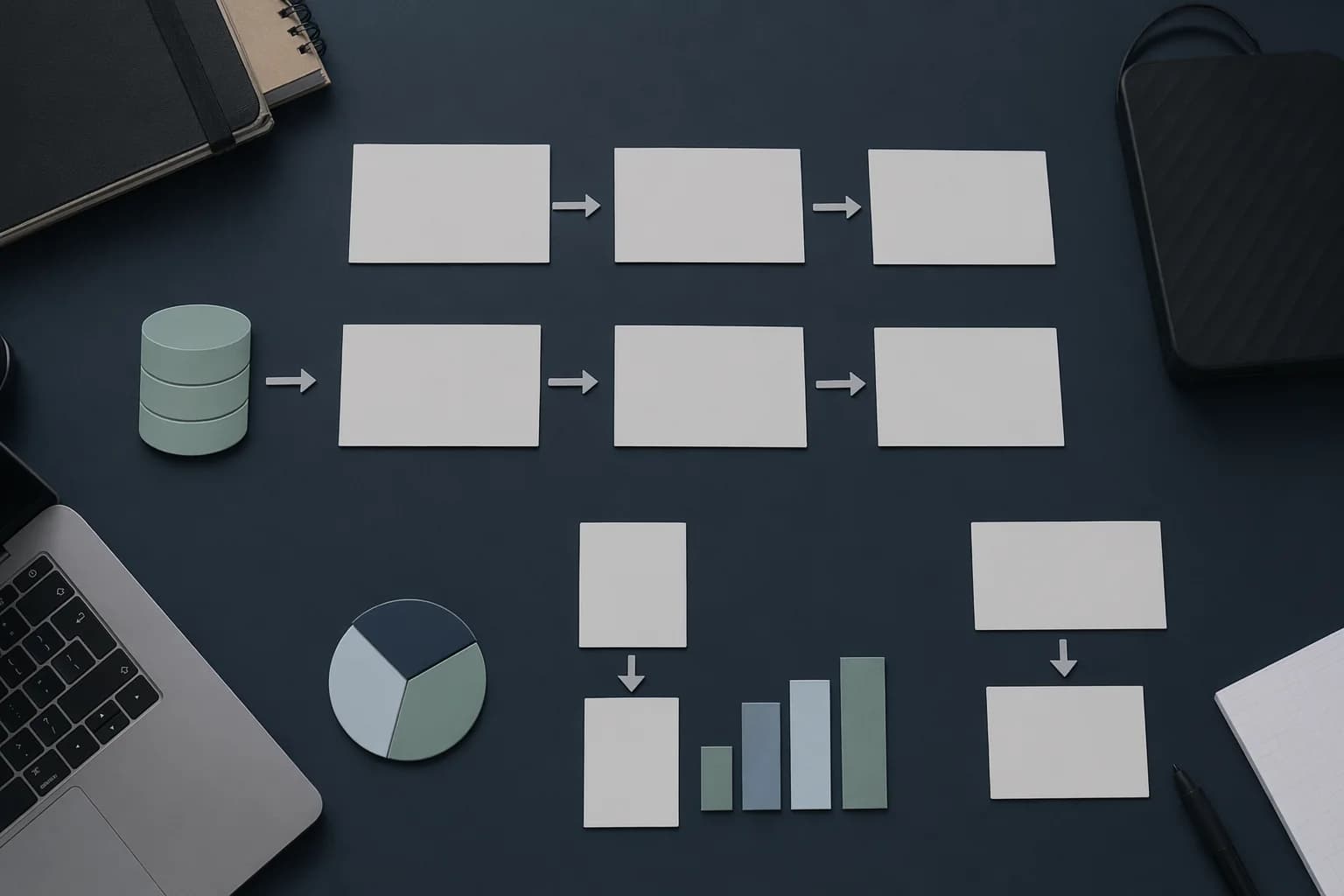 Espacio de planificación de plataforma de datos con artefactos de canalización y gráficos